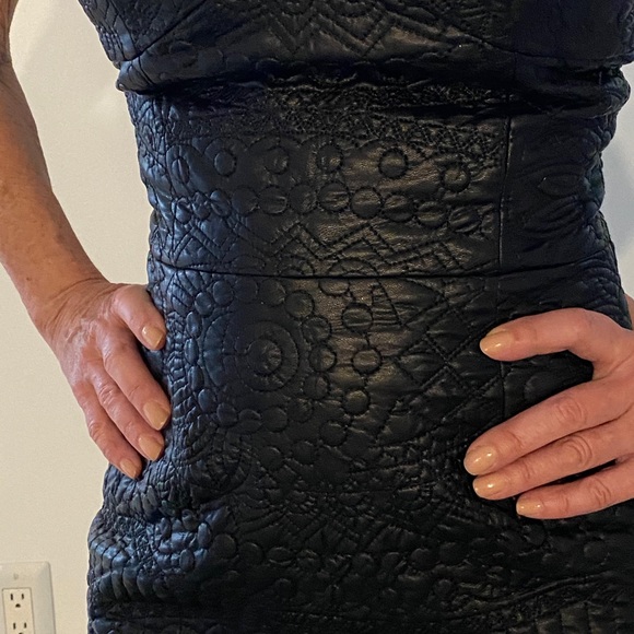 Quilted pleather dress - Picture 2 of 3